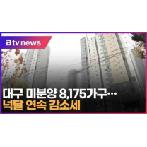 대구 미분양 8,175가구…넉달 연속 감소세 (대구)