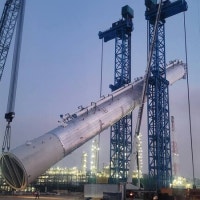 현대건설, 울산에 올레핀 생산 거탑 설치...국내 최대 규모