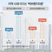 대형사 브랜드 몰린 빅브랜드 타운 부촌으로 부상...지역 시세 선도