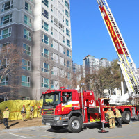 대전소방본부, 초고층 아파트 합동소방훈련