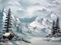 밥로스 유화그리기