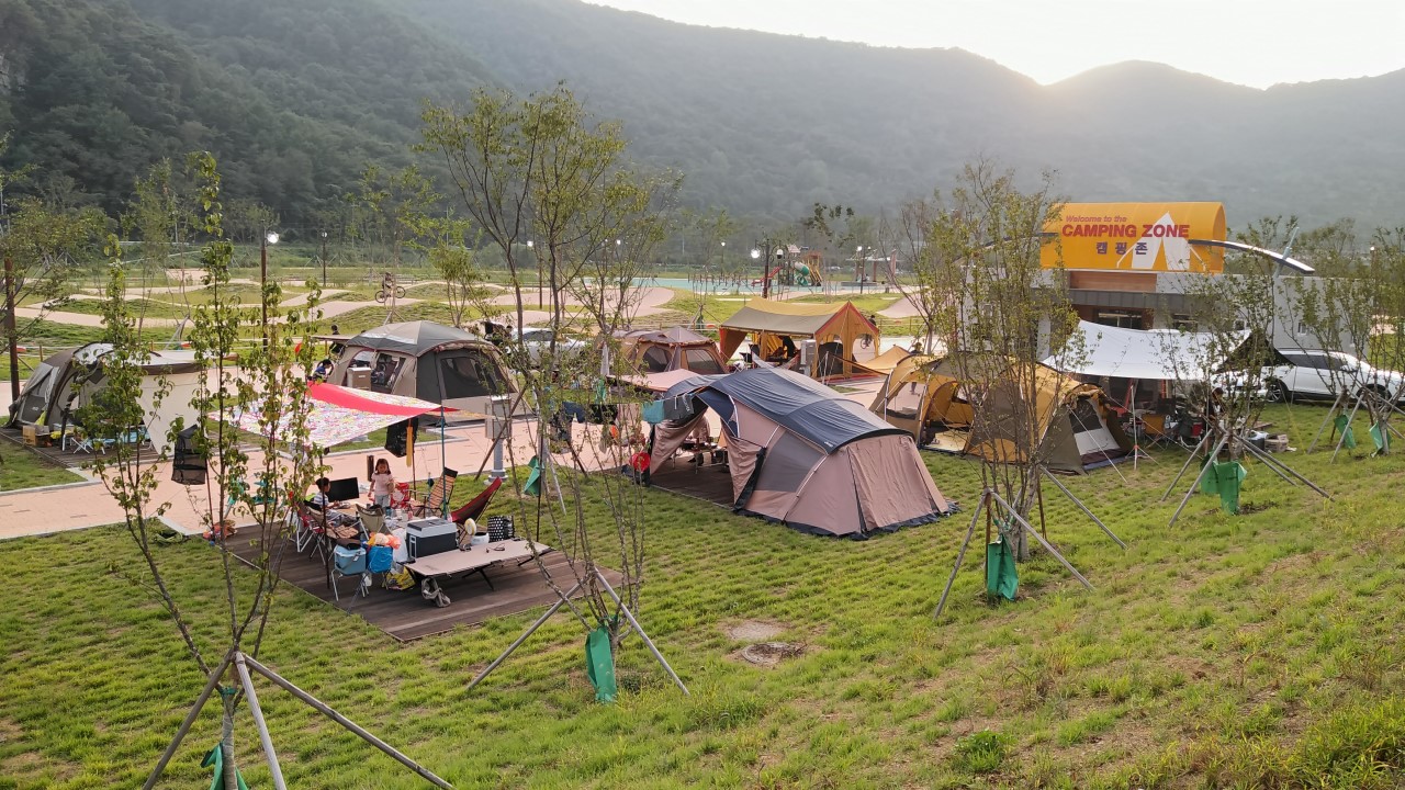 청도군 자전거공원 캠핑장 사진