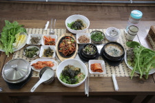 율포봇재가든 녹차강된장쌈밥