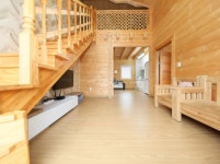 통나무 수영장 펜션