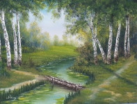 밥로스 유화그리기