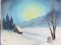 밥로스 유화그리기