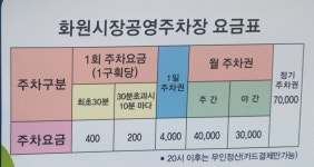 화원시장공영주차장입출구