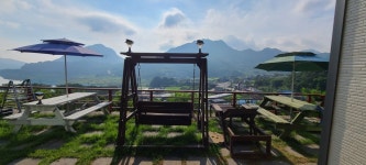 황매산 문워크 카라반 펜션 캠핑