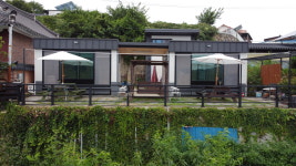 황매산 문워크 카라반 펜션 캠핑
