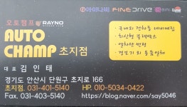 레인보우썬팅 블락포디 오토챔프