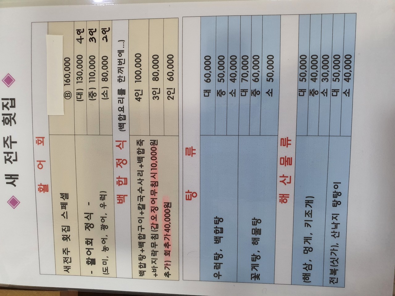 새전주횟집 이미지