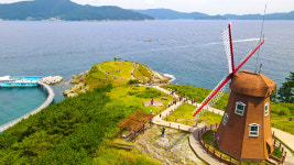 바람의 언덕 도장포 유람선