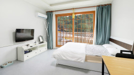 퍼피스테이 온수수영장 애견펜션