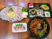 막썰어 회 산오징어&얼음물회