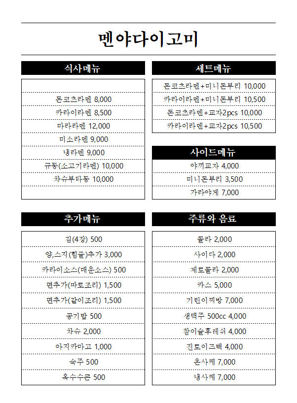 멘야다이고미 이미지