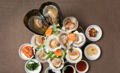 아바이조개생선구이