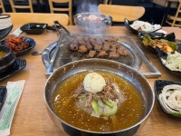 용현동 사리원냉면숯불갈비냉면
