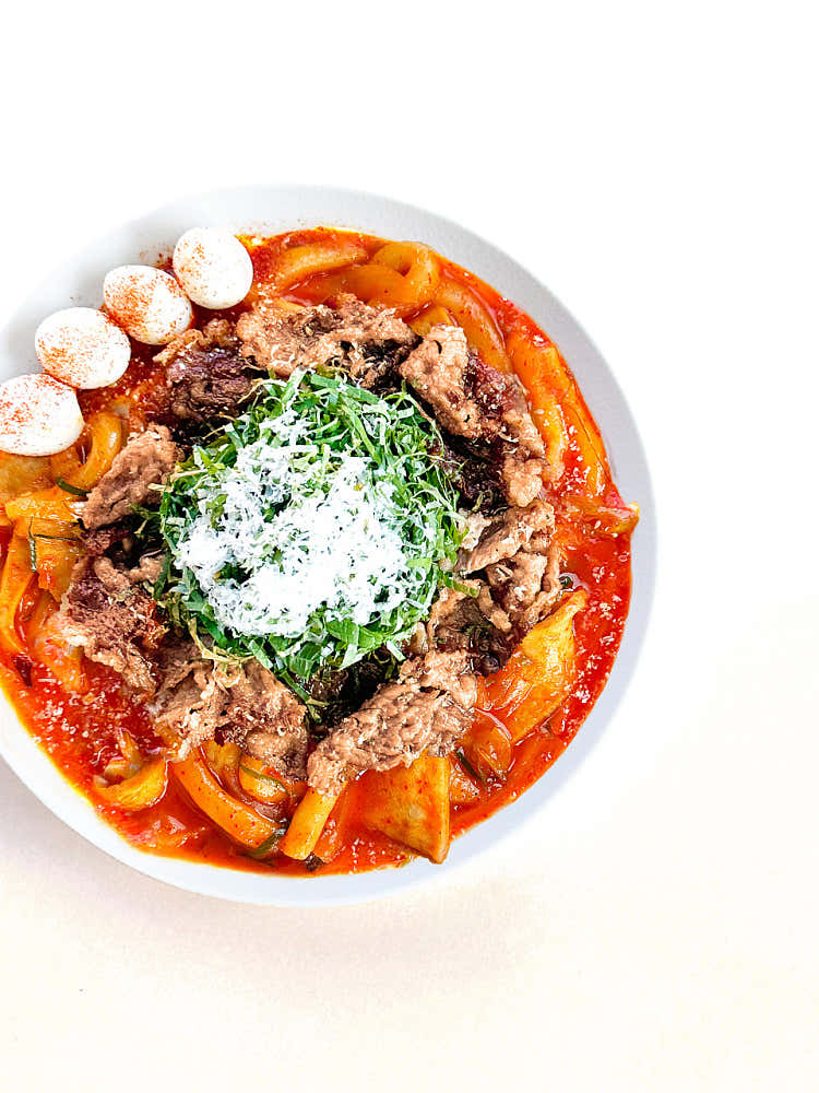 깻잎 차돌 떡볶이