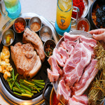 화로위 함덕흑돼지 보리짚불구이