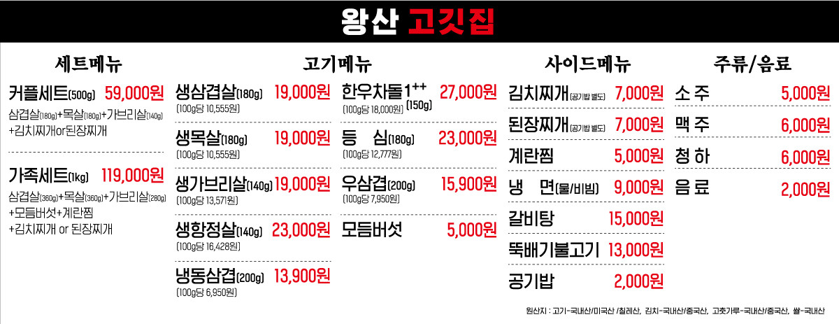 왕산 고깃집 이미지