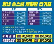 청년 손스팀 세차장