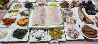 여수용궁횟집 새조개 하모샤브샤브 물회