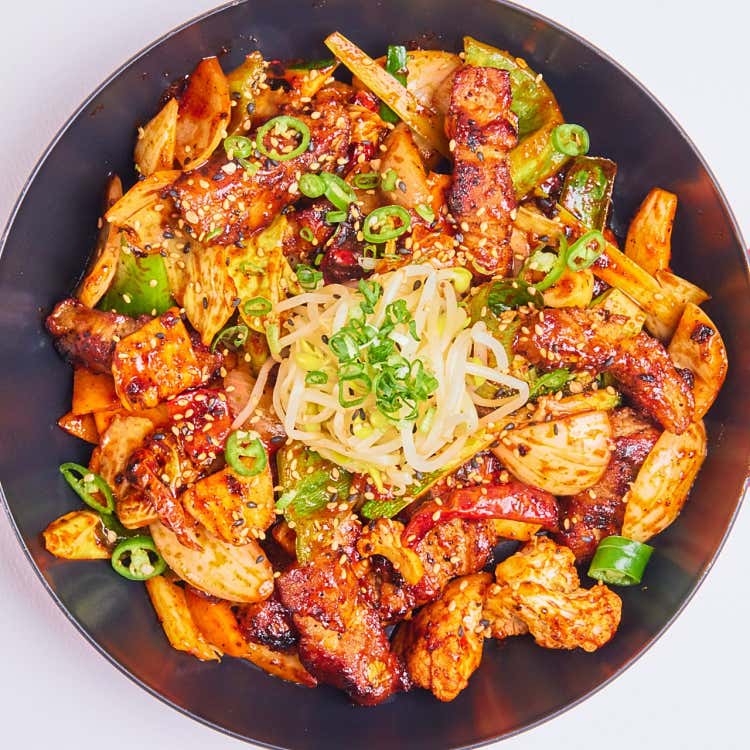 매콤 삼겹 야채볶음