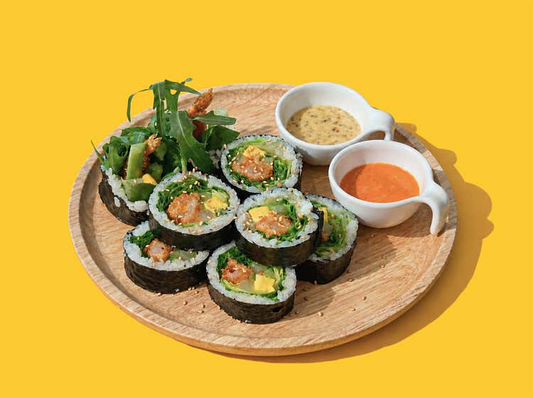 크런치 새우 샐러드 김밥