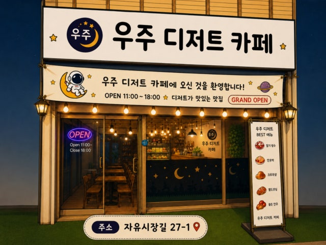 우주 디저트 카페