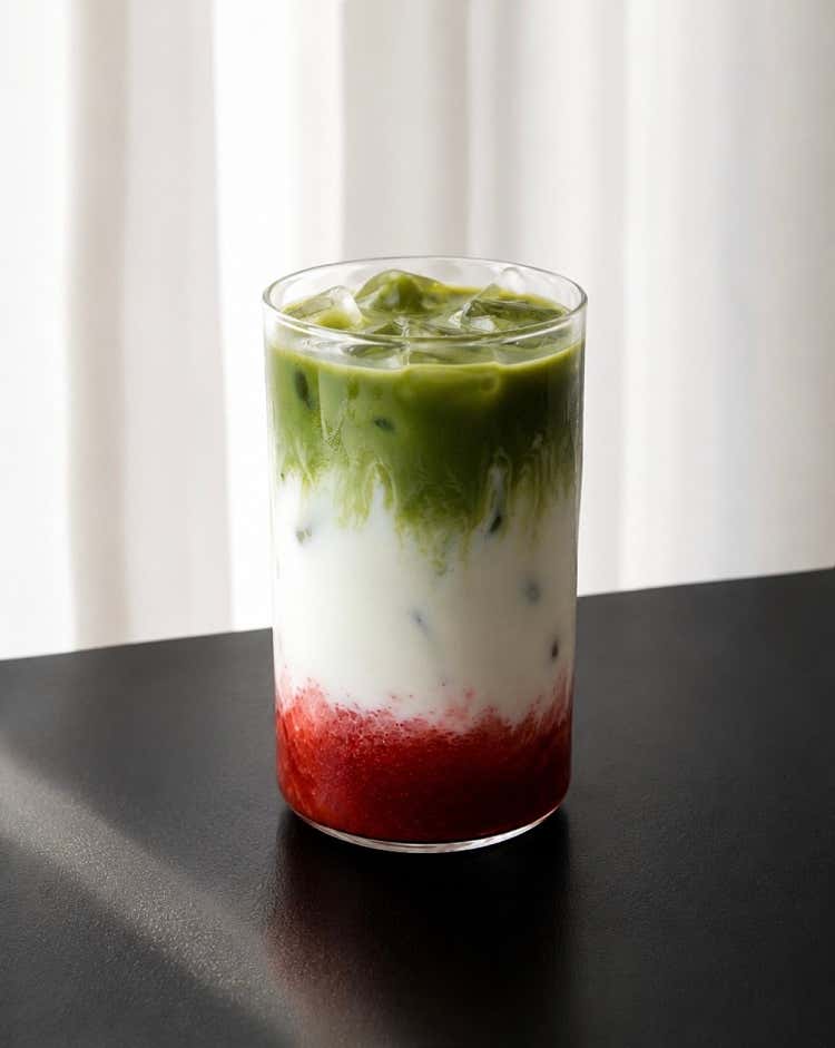 딸기말차라떼