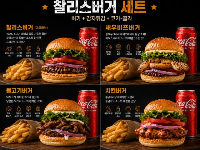 찰리스버거 구성