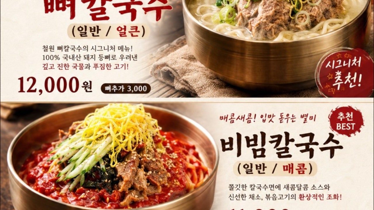 평이담백 뼈칼국수 철원점