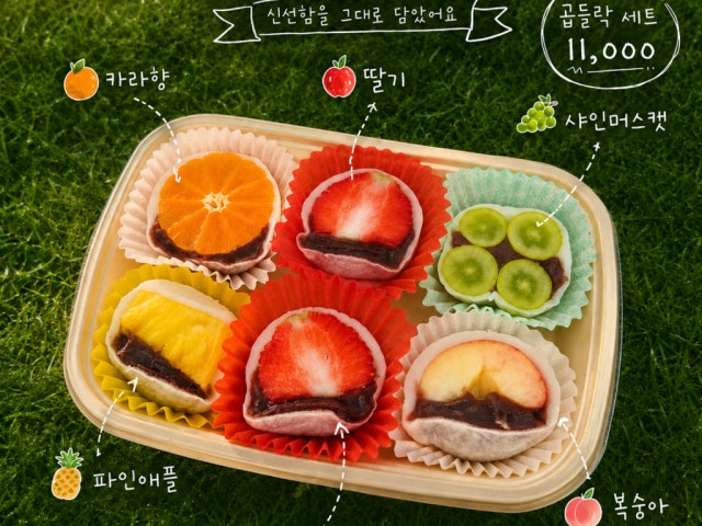 제주 곱들락 과일모찌