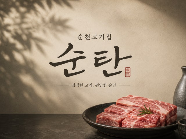 순천 흑돼지 전문점 순탄