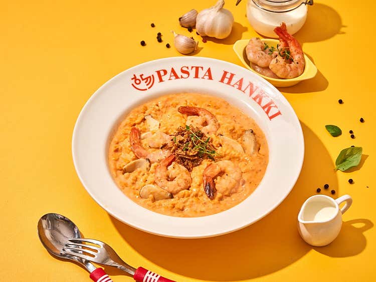 통통새우 로제 리조또