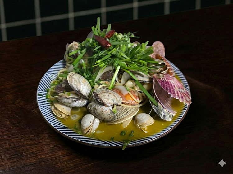 바질바지락술찜