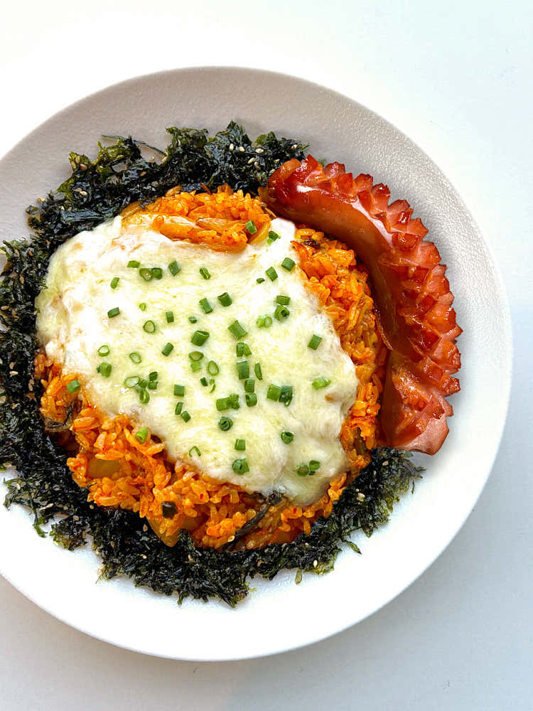 모차렐라 김치필라프
