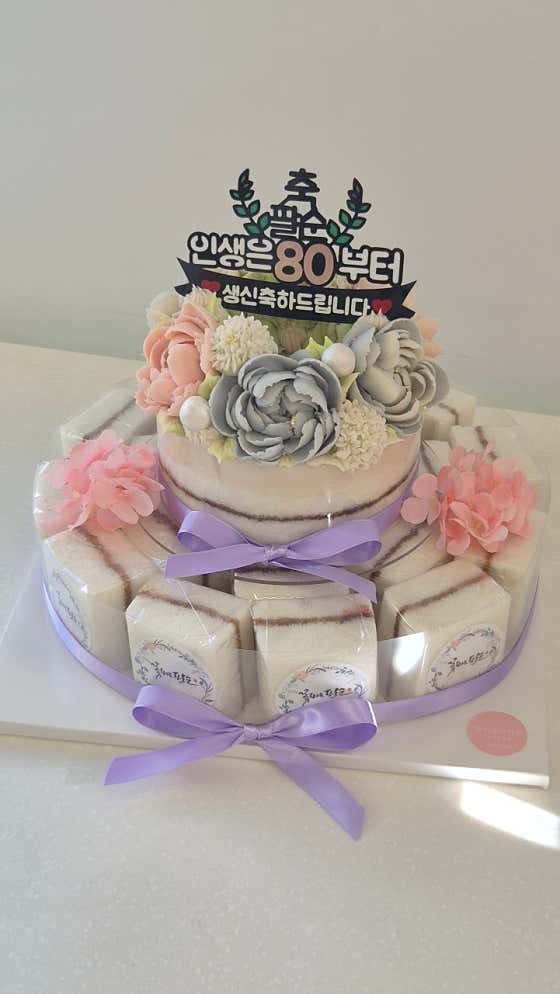 꽃시루 고덕점 떡케이크 사진