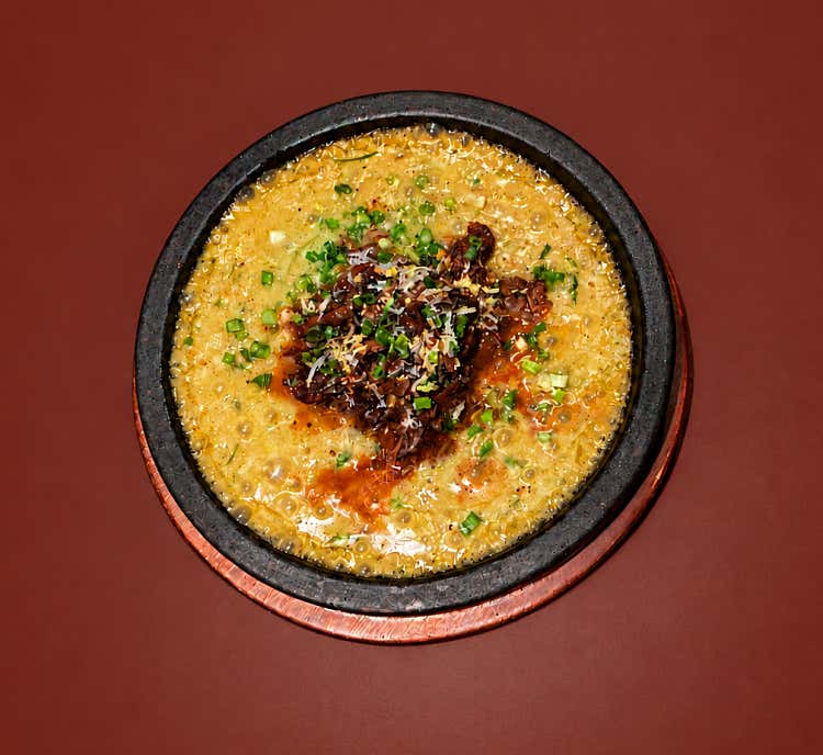 대파 갈비찜 돌솥 리소토