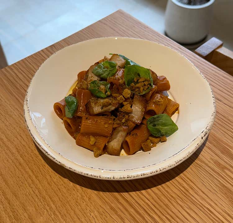 완숙토마토, 절인항정살 파스타