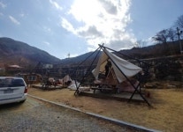 피아골캠핑장 -마운틴캠핑카바나텐트설치현장
