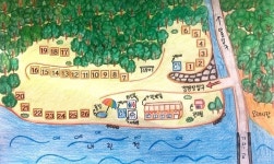 데크 배치도-내린천솔밭힐링캠핑장