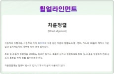 휠얼라이먼트-타이어코리아 남양주/별내점