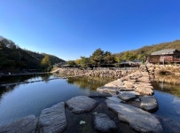주변환경(계곡)-동산계곡 평상,펜션 솔밭쉼터