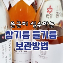 은근히 실수하는 참기름 들기름 보관방법