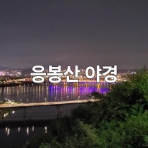 서울 야간 드라이브 코스 응봉산 야경
