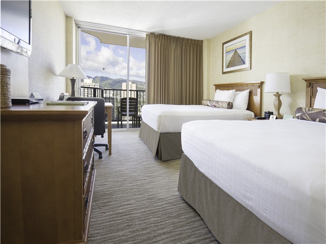 [UP[풀커버 자유여행 일급 와이키키리조트 <시티뷰->코너디럭스룸> 하와이 7일 3