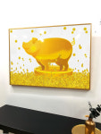 황금돼지 그림 액자 풍수 개업 집들이 선물 A2 42x59cm, 복돼지 : 이나 코리아