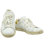 ISABEL MARANT (이자벨 마랑) 화이트컬러 레더 옐로우스웨이드 디테일 레이스업 여성용 스니커즈 : 스미스마켓