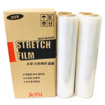 소유 공업용 랩 스트레치필름 파레트 기계식 포장랩 15mic x500mm x350M 4롤 : 다소유
